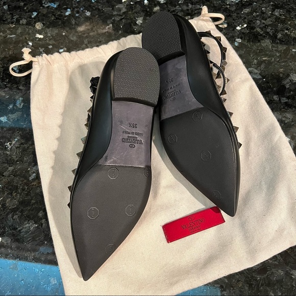 VALENTINO ballerina rockstud leather - Picture 4 of 7